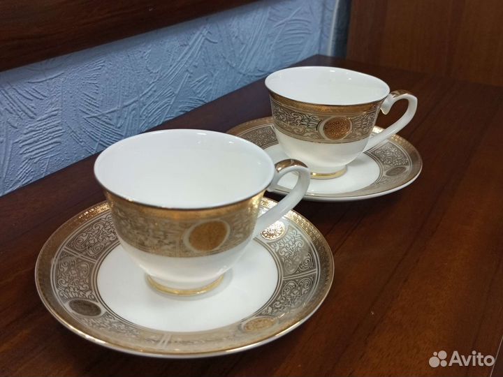 Набор кофеных чашек с блюдцем. Япония. Takito