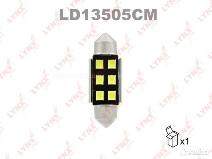 Lynxauto LD13505CM Лампа светодиодная LED C5W T11x