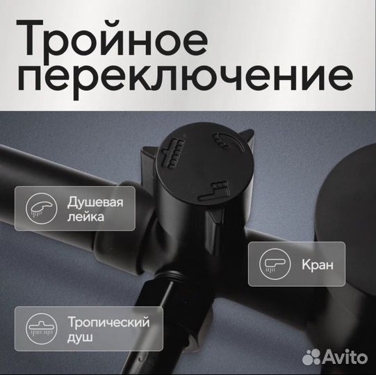 Душевая система с тропическим душем