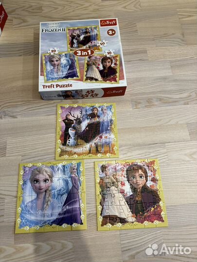 Пазл Trefl 3 in 1 холодное сердце