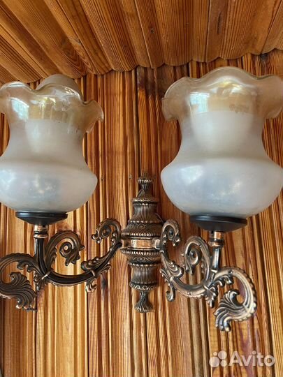 Светильник настенный СССР бронза