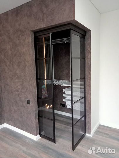 Двери в гардеробную раздвижные, распашные,гармошка