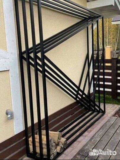 Дровница (Поленница) лофт уличная