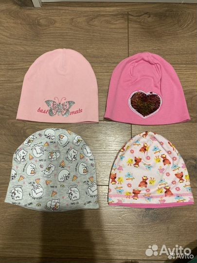 Шапки детские демисезонные 48-52 4 штуки