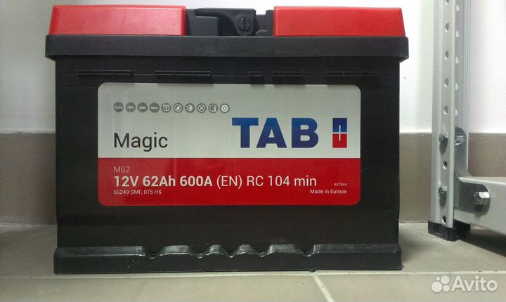 TAB Magic 62Ah обратный, низкий Ford Focus