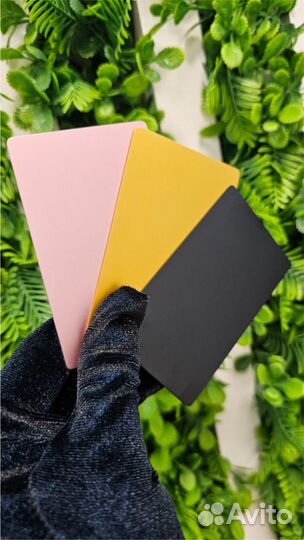 Визитки/карты из металла, лазерная гравировка