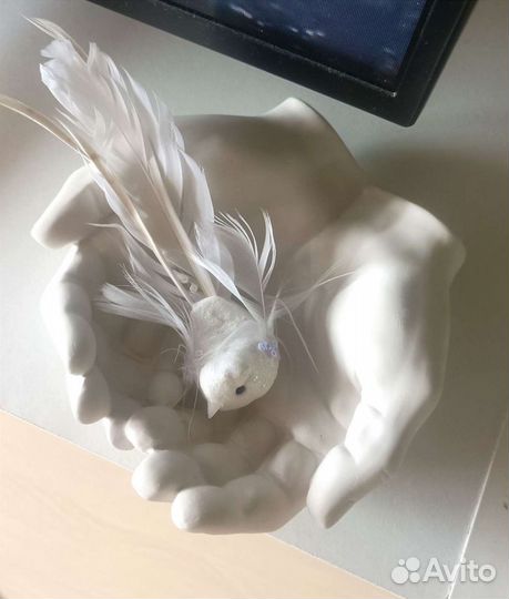 Ладони из гипса органайзер, кашпо, ключница