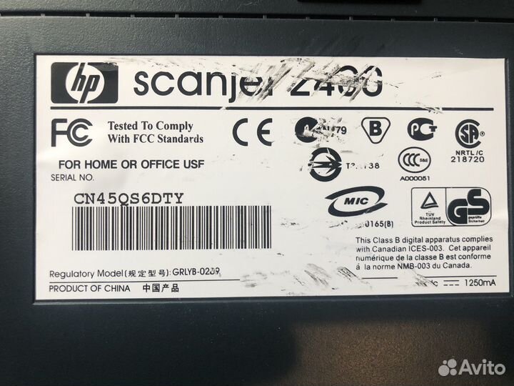 Сканер HP scanjet 2400
