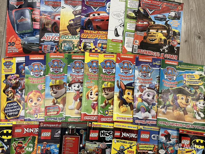 Детские журналы Lego, Тачки, Щенячий патруль