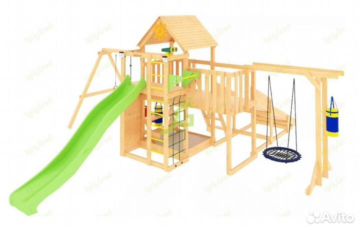 Игровой комплекс Крафт Pro 2 с зимней горкой