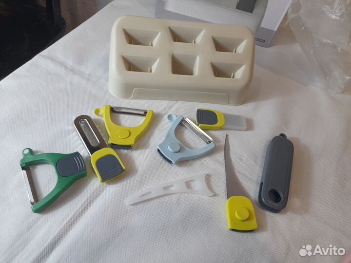 Овощечистка, набор из 6 ножей