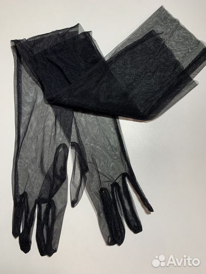 Перчатки длинные из сетки