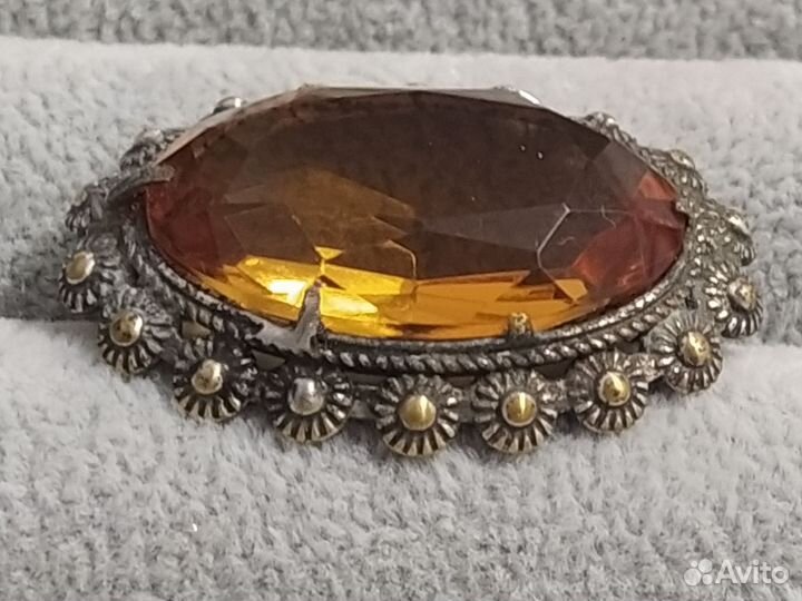 Брошь Леденец СССР мельхиор клеймо мкп редкая