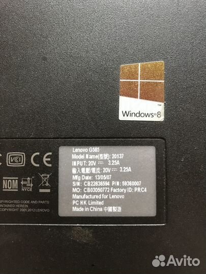 Ноутбук Lenovo g585