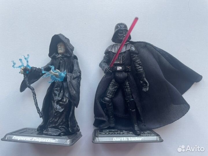 Star wars darth vader and palpatine Hasbro 2005