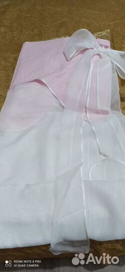 Бортики в кроватку + балдахин для девочки