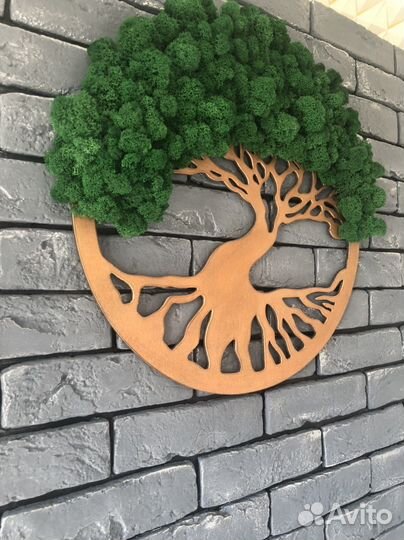 Панно из стабилизированного мха