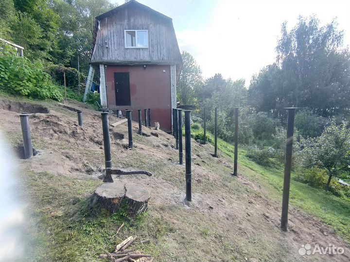 Винтовые сваи для опоры строения