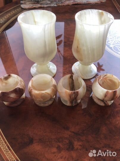 Фужеры и рюмки из оникса