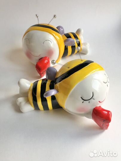 Новые копилки большие парные Пчелки, керамика