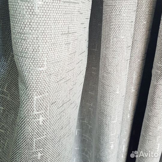 Шторы готовые, рогожка штрих