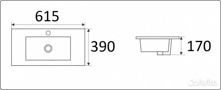 Раковина для ванной Ceramalux 9393-60