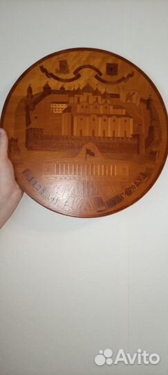 Инкрустация по дереву Новгород 1125 лет Новгороду