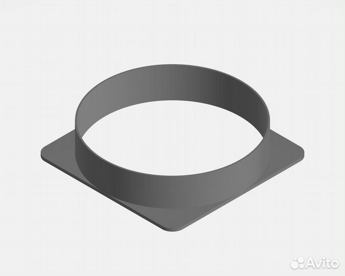 Фланец на 200мм гофру для плоской стены