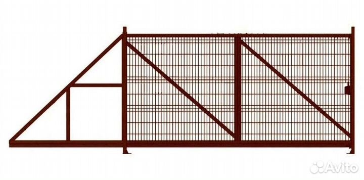 Откатные ворота с монтажом и фундаментом под ключ