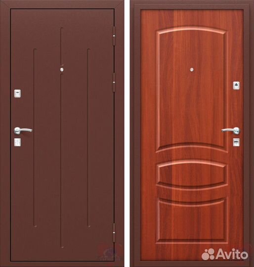 Дверь металлическая Стройгост 7-2 Итал.орех