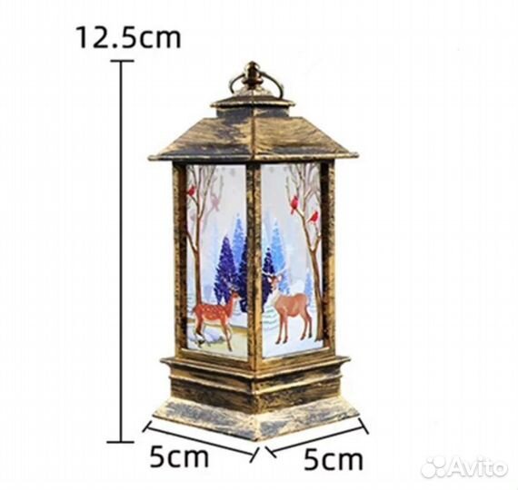 Новогодний фонарь с подсветкой