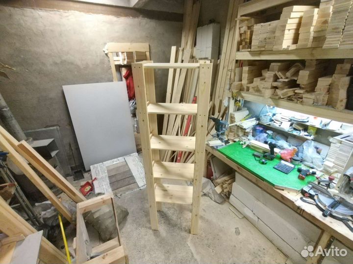 Стеллаж IKEA деревянный 200 см