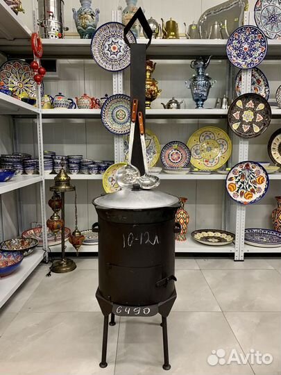 Премиум печь с трубой + Казан + Аксессуары