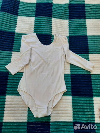 Купальник гимнастический для танцев белый