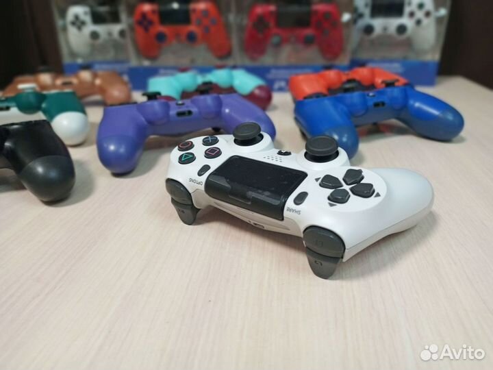 Геймпад для пс4 пс3 пк dualshock белый джойстик