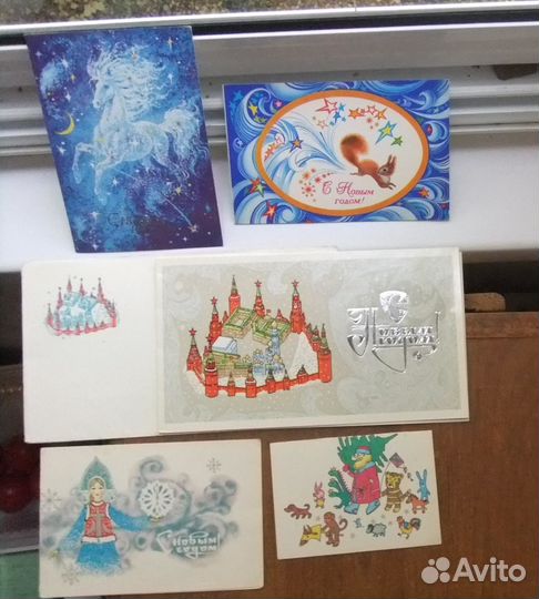 Новогодние советские открытки СССР Новые чистые