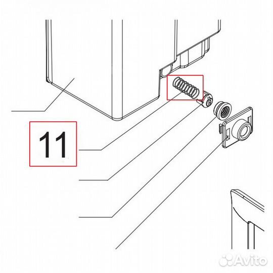 Пружина клапана бункера воды кофемашины saeco d8,2