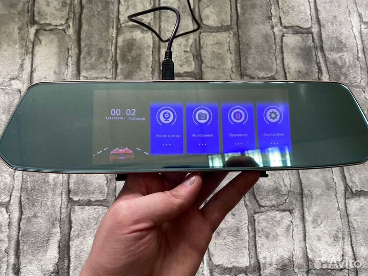 Видеорегистратор-зеркало с 2мя камерами сенсор