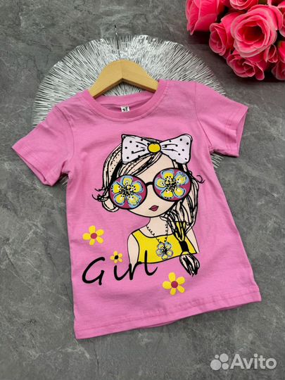 Футболка детская для девочки 110 116 122 128