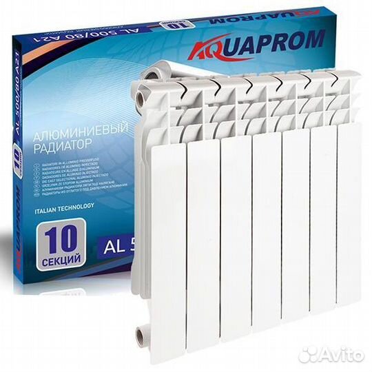 Радиатор алюминиевый aquaprom 500/80 4 секции