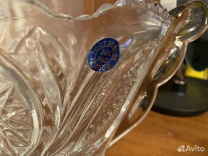 Хрустальная ваза для фруктов гхз