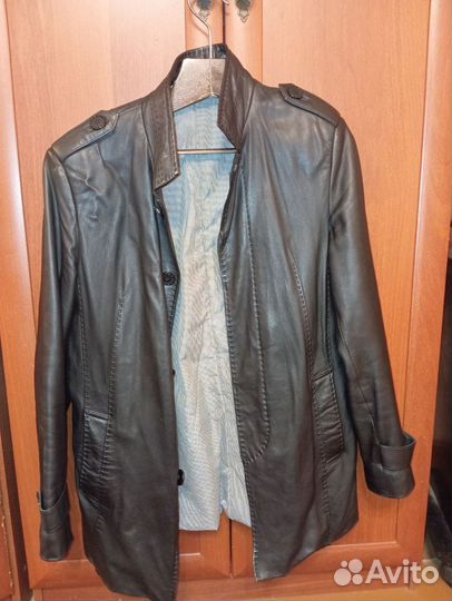 Кожаная куртка мужская бу