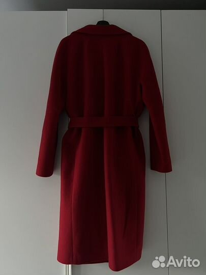 Женское красное пальто шерстяное 50-52 размер