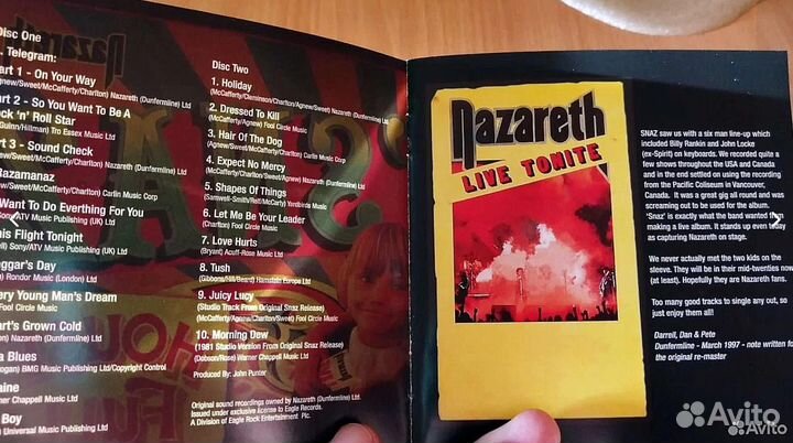 Редкий Сd Nazareth 1981 двойник, лицензия