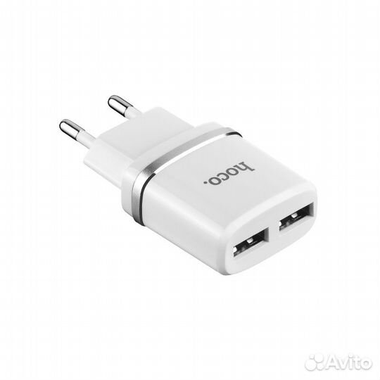 Зарядное устройство hoco C12 SMART 2*USB + Кабель