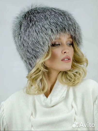 Шапка зимняя меховая женская из чернобурки