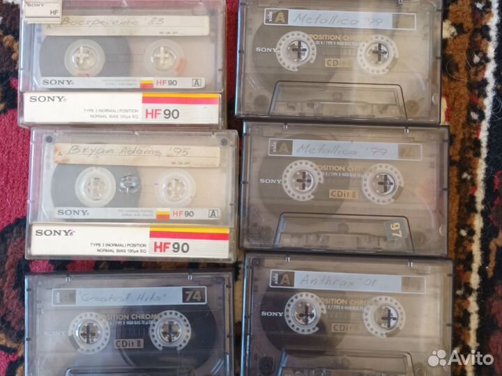 Аудиокассеты sony 90мин., хром