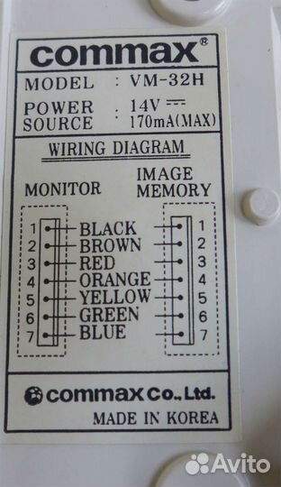 Блок памяти VM-32H для домофона Commax DPV-4HP
