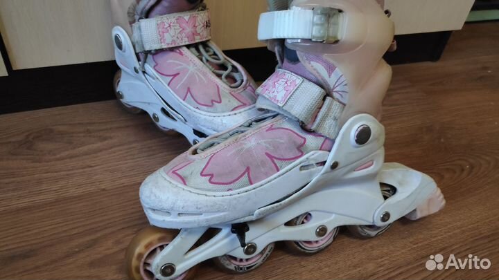 Роликовые коньки детские раздвижные 32-35р