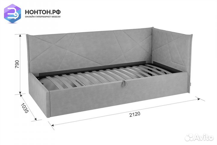 Кровать Квест 0.9 зеленая